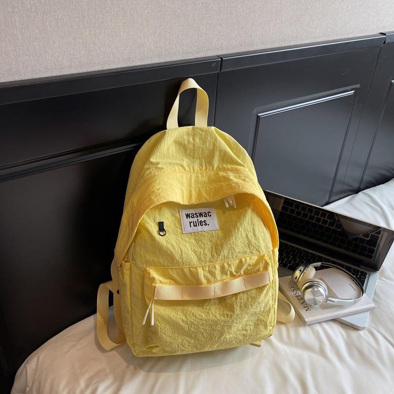 2025 summer Korean lazy wind backpack high school college student high value schoolbag fashion trend simple backpack