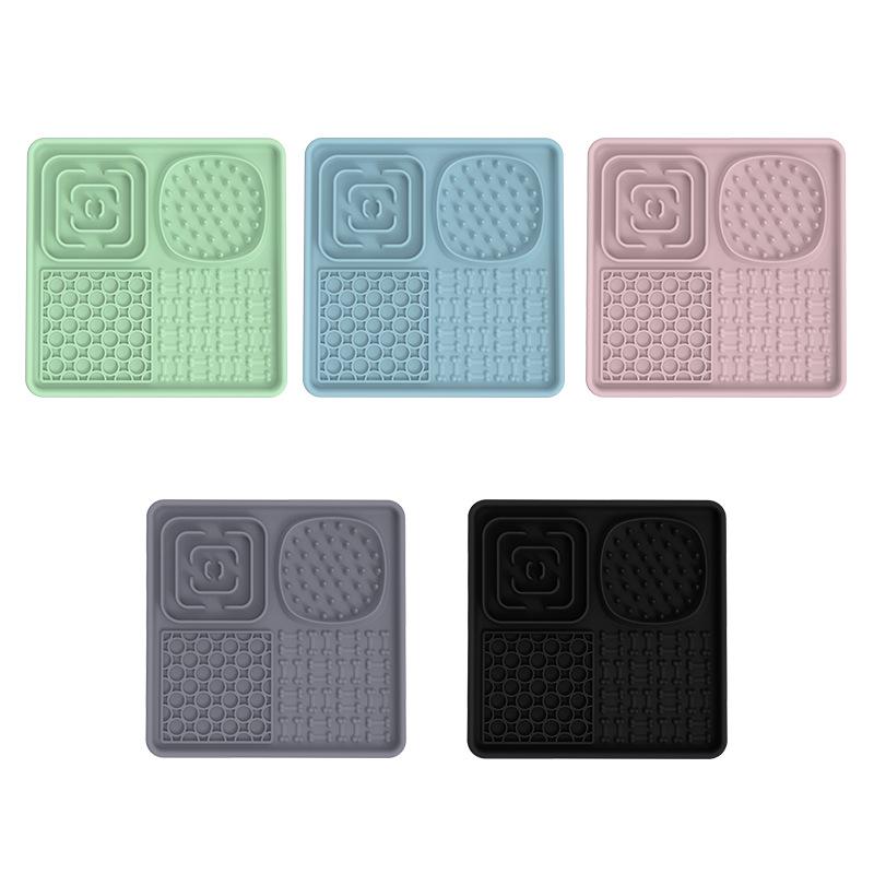 Tapete de Silicone para Lamber para Animais de Estimação Alimentador Lento para Cães com Ventosa