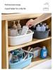 Thick Plastic Handheld Storage Basket for Bathroom, Kitchen, Cosmetics, and Cleaning Tools