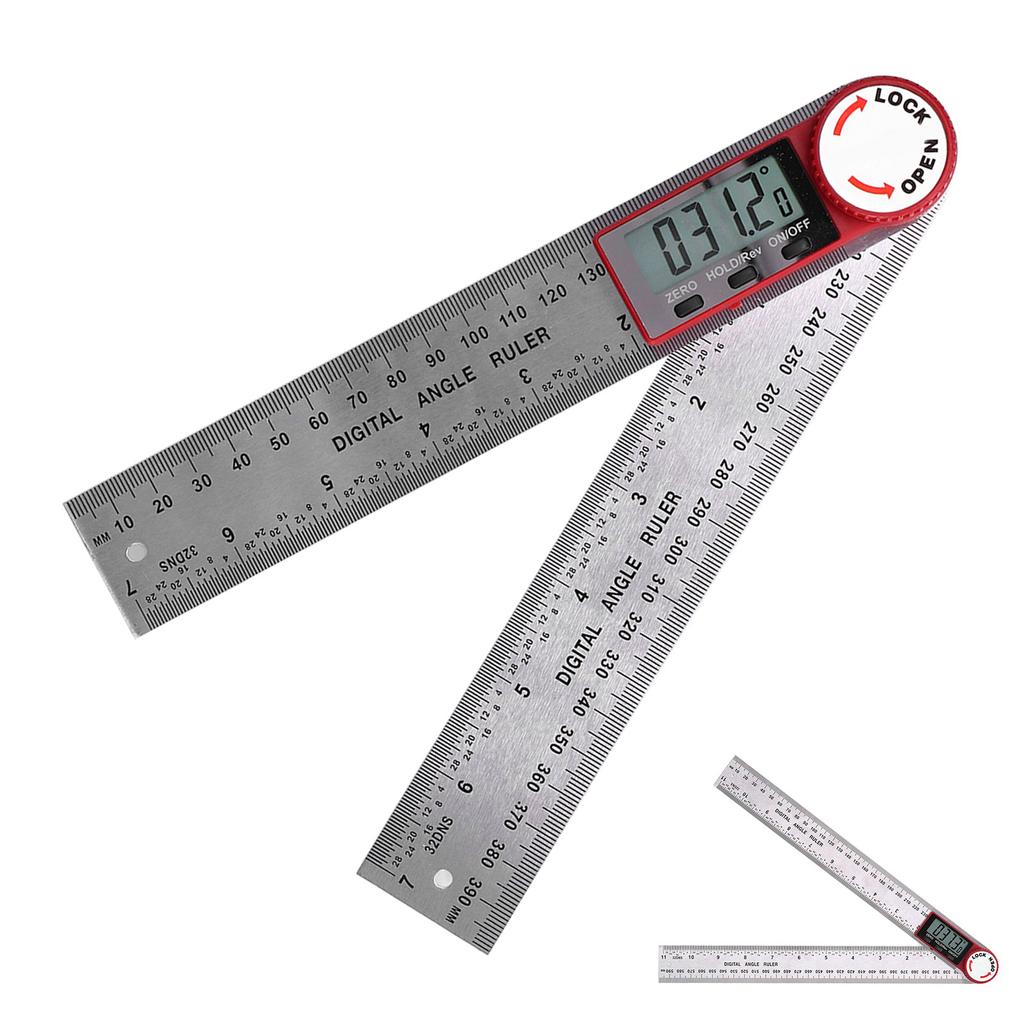 Angle Finder 360° Digital Display  Stainless Steel Portable Electronic Measuring Ruler for Wo