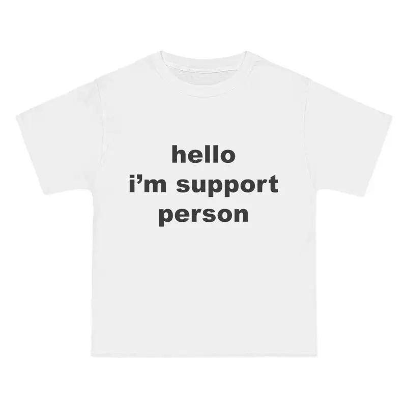 

Support Person T Shirt Autism Awareness Matching Set Hello Im Caregiver Black White 5XL різнокольоровий