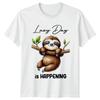 Lazy Day Is Happening T-Shirt Sloth Animal Birthday Gift For Him And Her