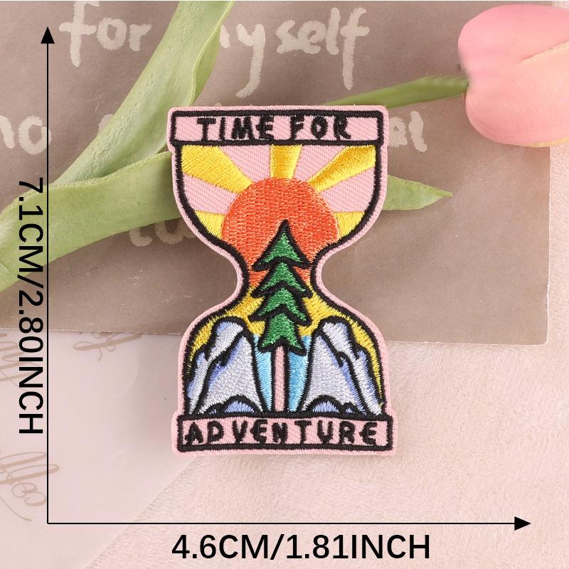 

Железные нашивки «сделай сам», вышитые нашивки для путешествий на открытом воздухе для одежды, нашивки с природными приключениями на одежде, аппликация, обувь для фотоаппарата, сумки, значки 4.6x7.1cm