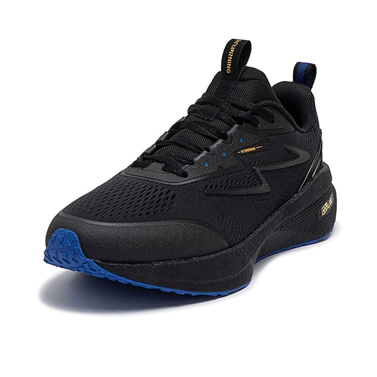 361 Popping Foam Slip Resistant Abrasion Resistant Low Top Casual Running Shoes Men's Obsidian Black Blue 672432246-5