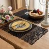 Caminho de Mesa de Renda Jogo Americano Vazado para Mesa de Jantar Cômoda Aparador Decoração Toalha de Mesa Protetora Antirrugas para Jantar Casa Festa de Casamento