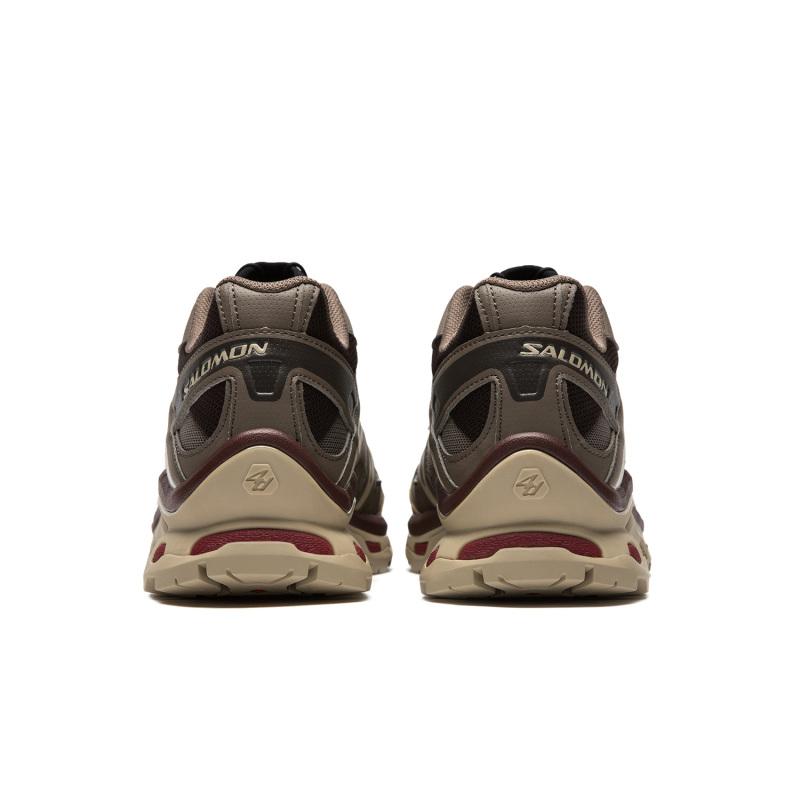 SALOMON XT Quest Dämpfung Abdeckung Halt Atmungsaktiv Niedrig geschnitten Laufschuhe Unisex Braun Gelb Sneaker 478850