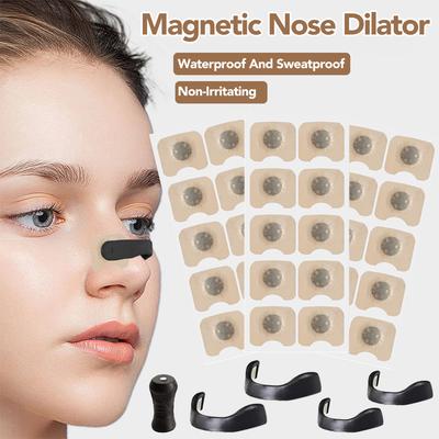 Anti-Schnarch-Nasenclip, Nasenatmungsdilatatoren, Starter-Kits, magnetische Nasenstreifen, erhöhte Luftzufuhr beim Sport, verbessert den Schlaf