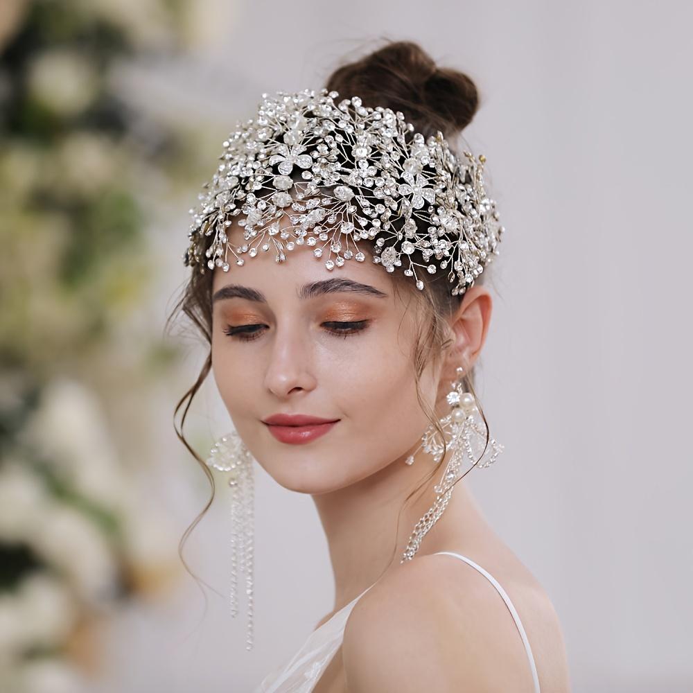 1pc Braut Strass Kopfschmuck Kristall Haarband Sparkly Haar Schmuck Hochzeit Party Haar Zubehör Für Frauen