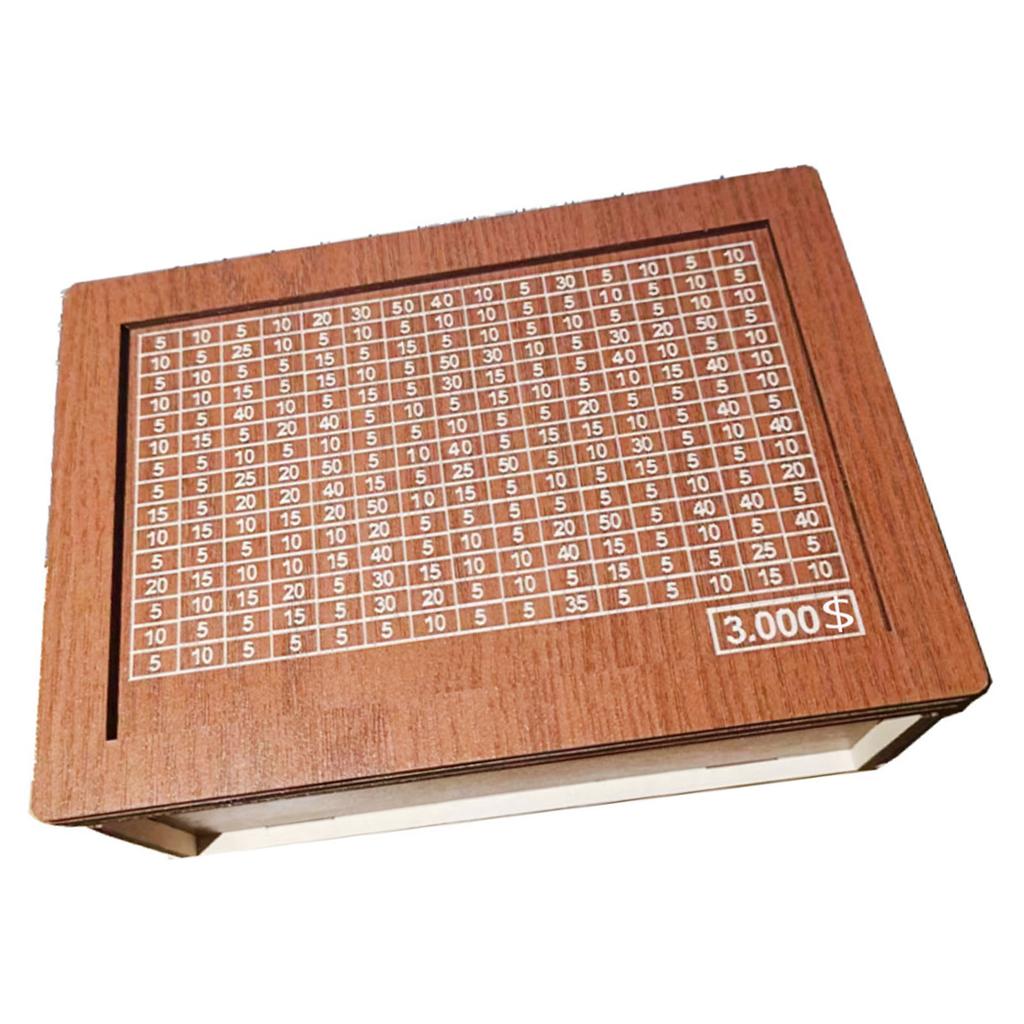 Bank for Adults Kids Wooden Bank for Boys Girls Wooden Money Box with Counter for Savings Goal 3000 Dollars