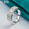 925 Sterling Silver Classic AAA Zircon Ring Fashion Wedding Jewelry