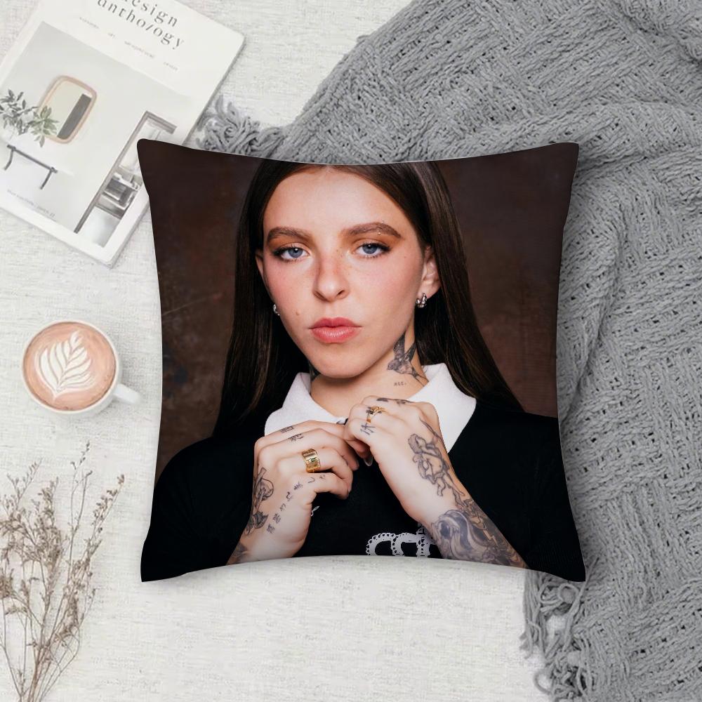 

Singer Young Miko Pillow Case Square Double-Sided Printing Short Plush Sofa Cushion Cover Bedroom Pillow 12x12Inch