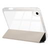 For iPad Mini (2024)/mini (2021) Case Carbon Fiber Texture Leather+Clear Acrylic+TPU Stand Tablet Cover