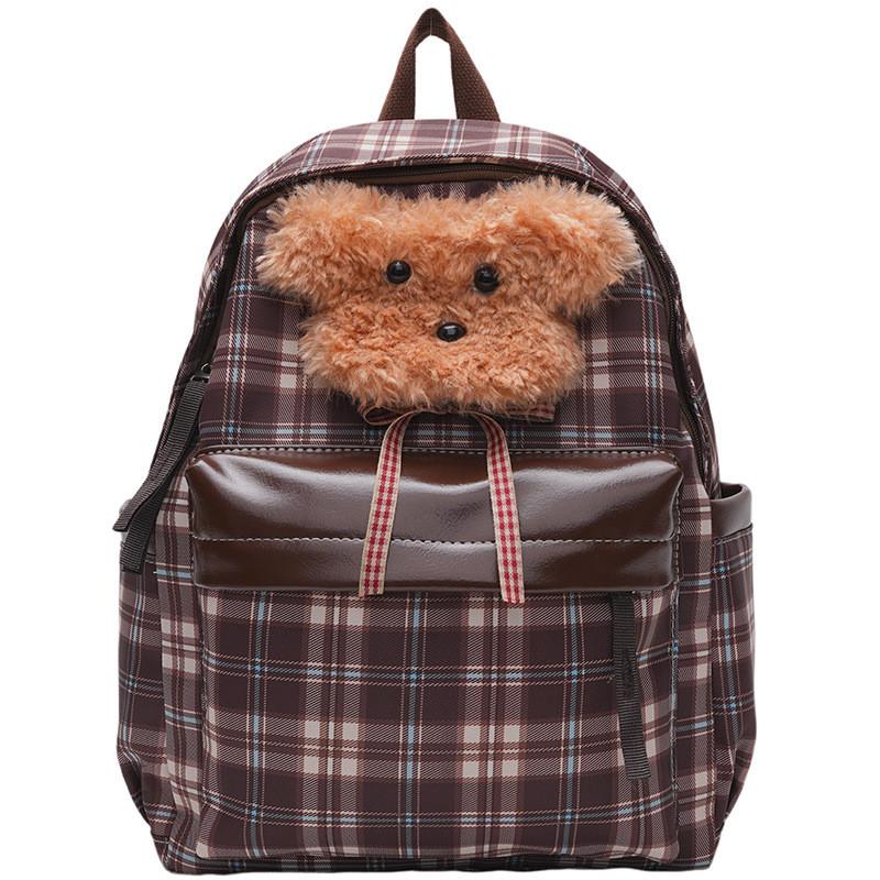 

Unisex Breathable School Bag Large Capacity 15in Laptop Compartment College Essentials коричневый