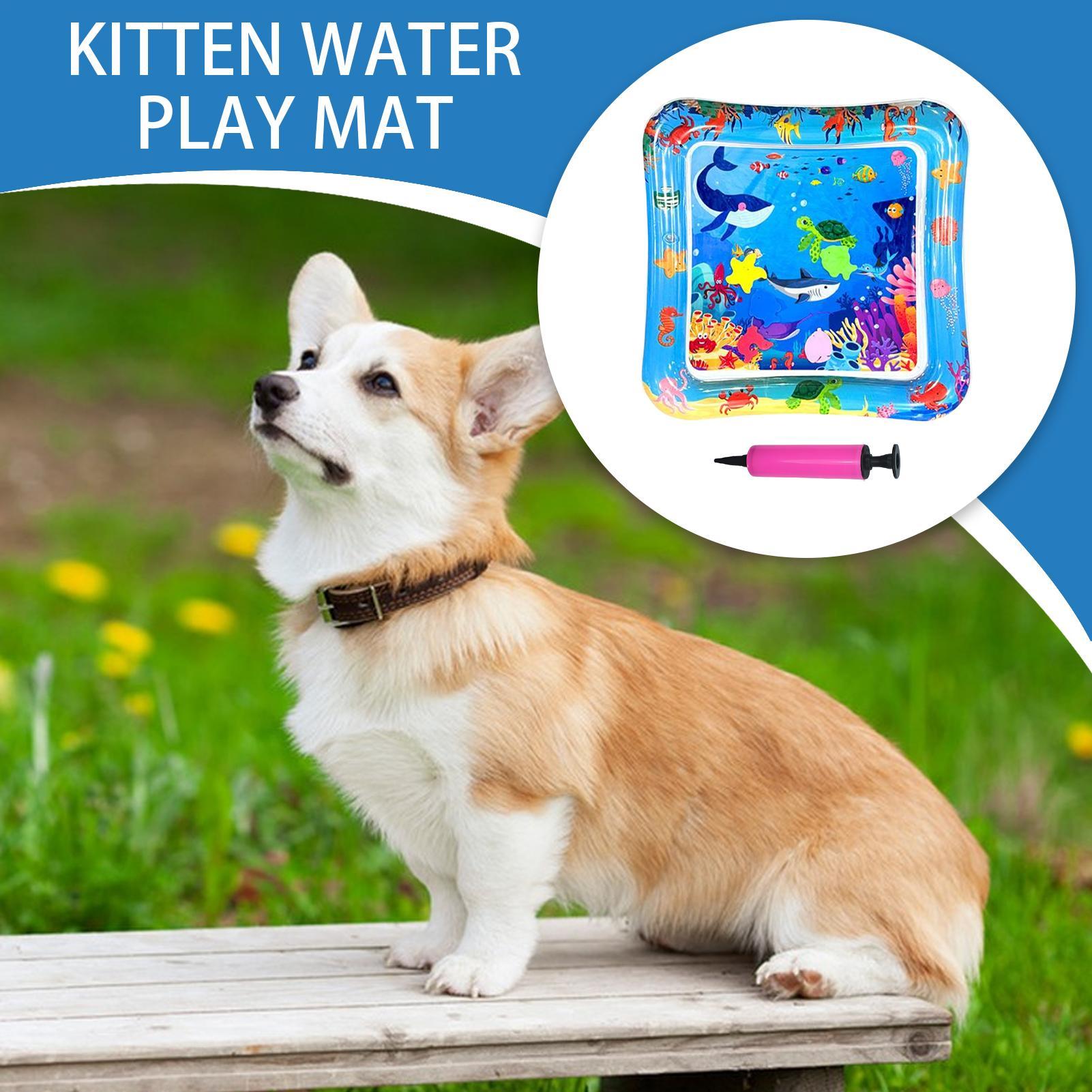 

Baby Water Mat Indoor Chill Pad Interactive Foldable Washable Cooling Mat for Outdoor Indoor Summer Water Play Puppy Cat Pet CN