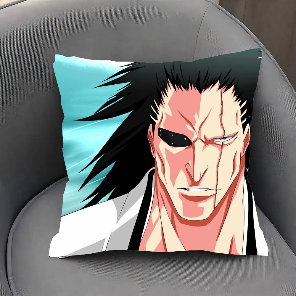 Зараки Кенпачи Аниме B-Bleach Наволочка Модная Квадратная Наволочка Спальня Диван Комната Инс Декор Досуг 12x12Inch