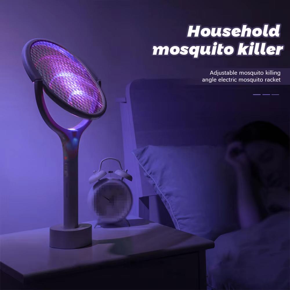 Rotatable Mosquito Killer Multi-function Angle Adjustable Bug Killer Electric Shock USB Charging Mosquito Bat