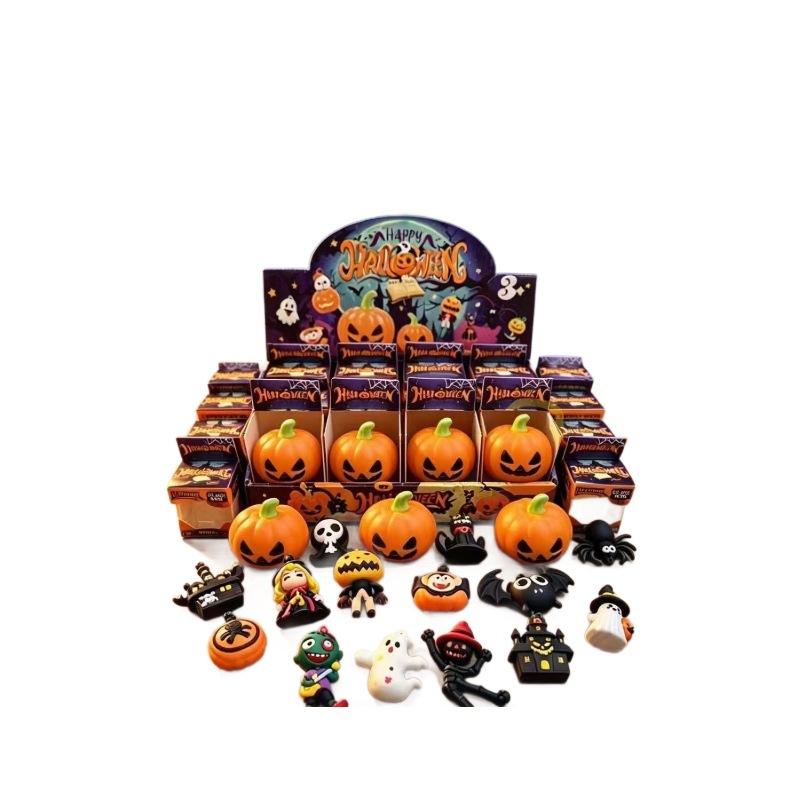 Halloween Spooky Pumpkin Pinch To Relieve Stress and Vent Small Toy Squeeze Gift Box