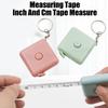 Ruletă pătrată retractabilă cu breloc Mini portabilă Bandă de măsurare moale cu două fețe Bandă de măsurare pentru croitorie, țesături, corp