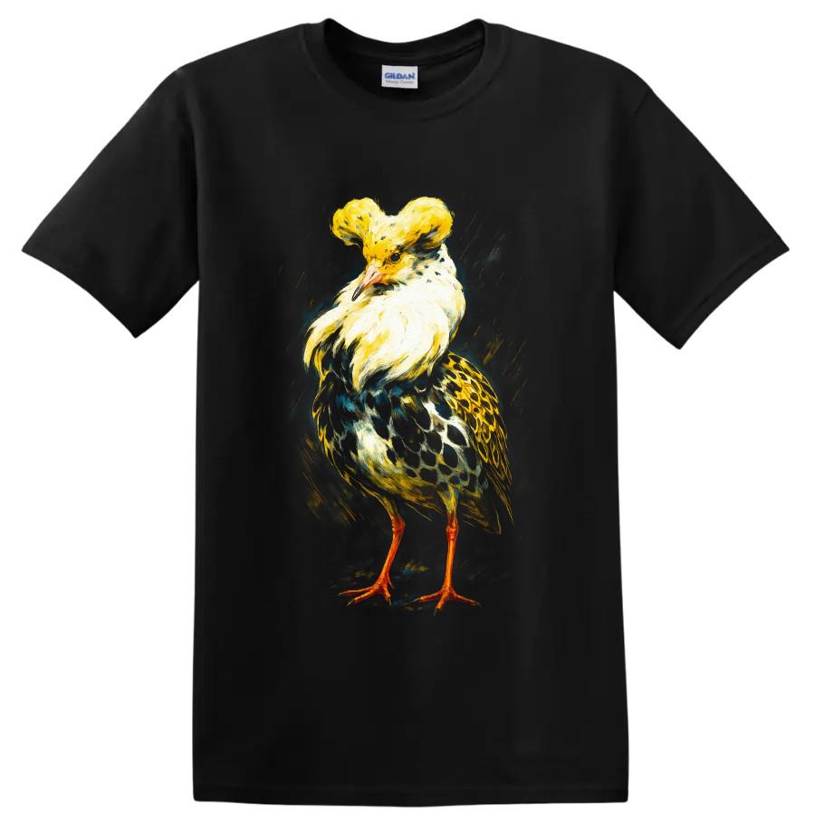 Crested Pigeon T Shirt Dynamic Realistic Bird Art Colorful Wildlife Tee Graphic