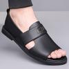 Fashion Fashion Men's Sandals High Quality Cowhide Leather Sandals Summer Peep Toe Beach Sandals for Men Outdoor Casual Sport Sandalias