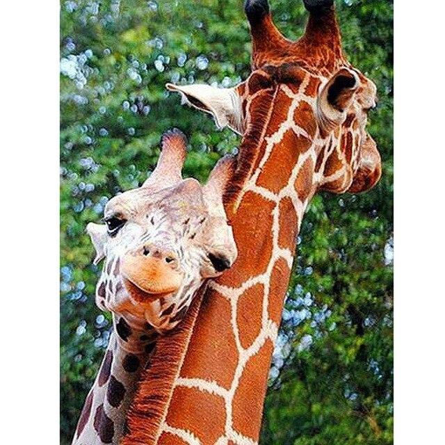 5D DIY Diamond Painting Giraffe Full Square/Round Drill Rhinestone Handcraft Kits Diamond Embroidery Animals Home Decoration