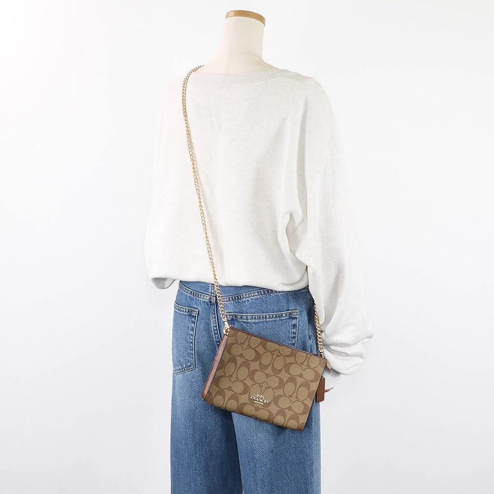 Tasche Umhängetasche CR239 IME74 Signature 2way Chain Outlet Khaki Saddle 2 [Coach] Damen [Artikel]