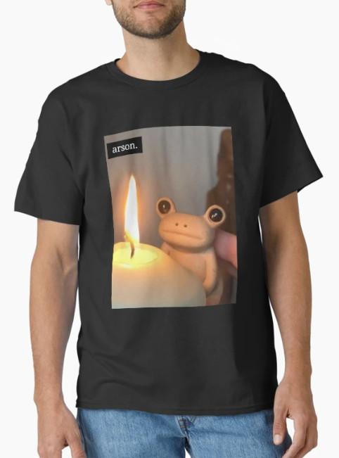 Arson Evil Sad Frog Face Meme Classic T-Shirt S разноцветный