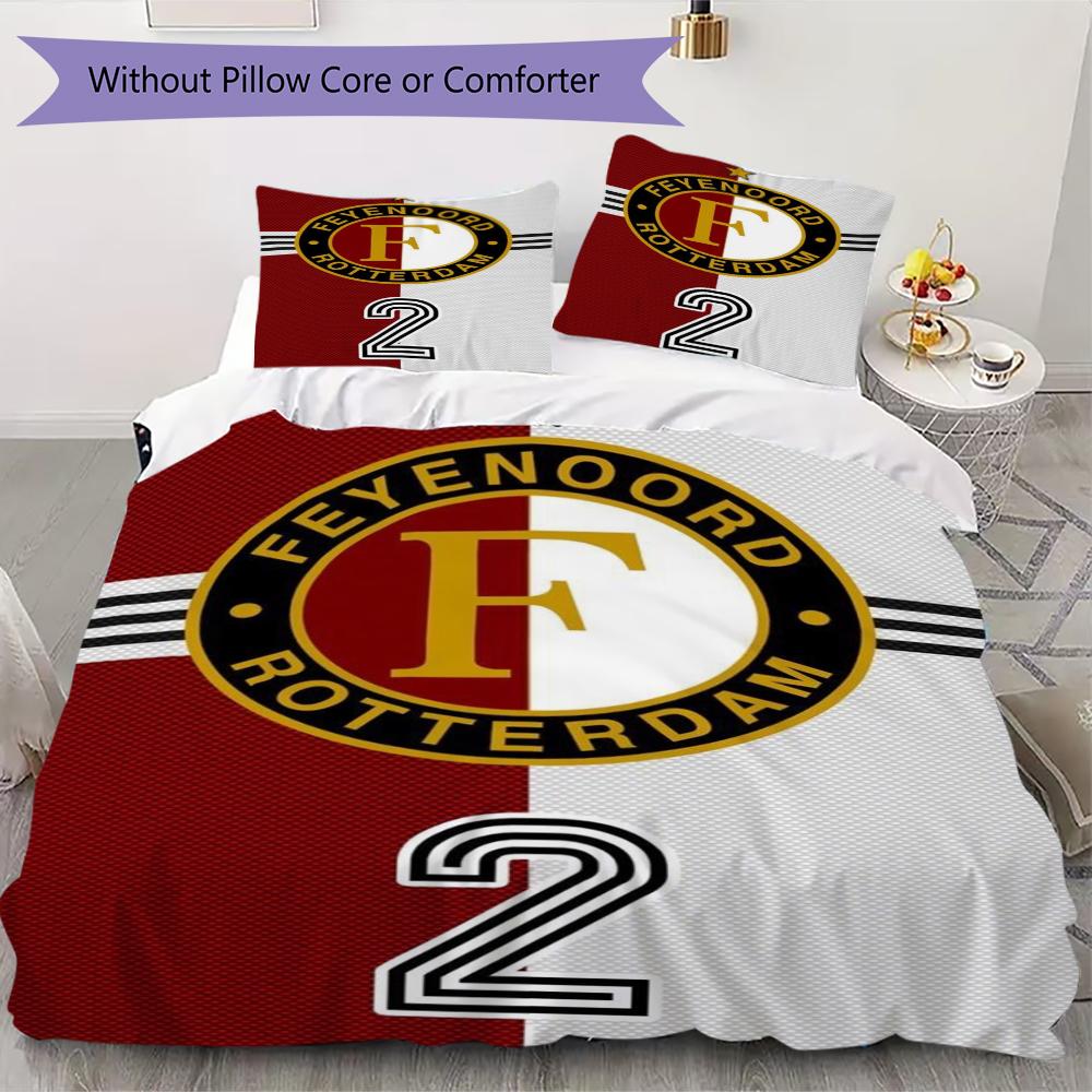 

feyenoord Pattern Bedding uilt Set uilt Cover Pillowcase Home Decoration Birthday Gift (1 * duvet cover + 2 * pillowcase without core)53 155x200cm