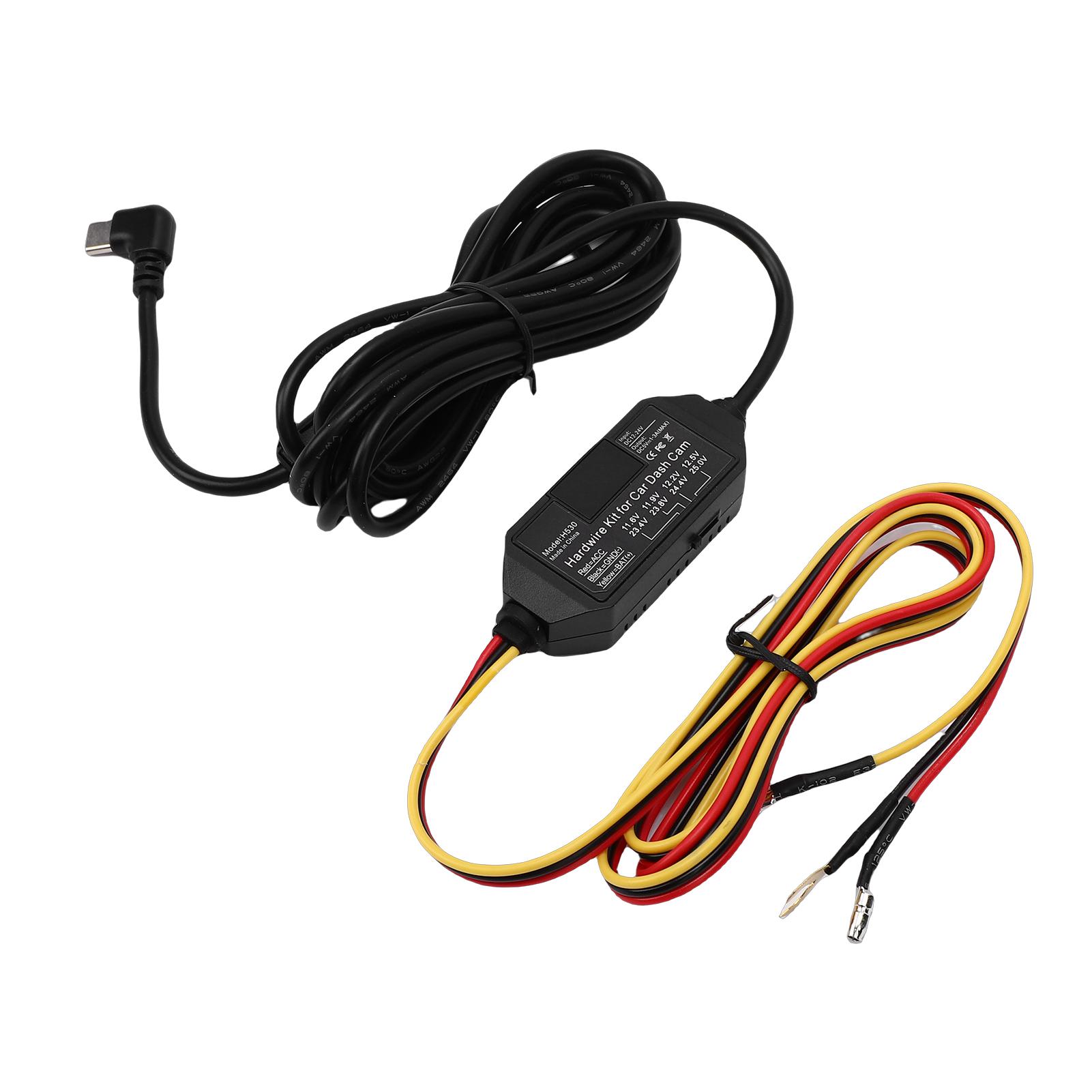 

Car Cam Hardwire Kit USB C Adapter Power Cable with Voltage Display Support 24Celsius7 ing Mode Detection
