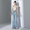 Women's Tencel Lyocell Wide-Leg Jeans: Summer 2025 Lightweight Loose Fit with Slim Draped Design