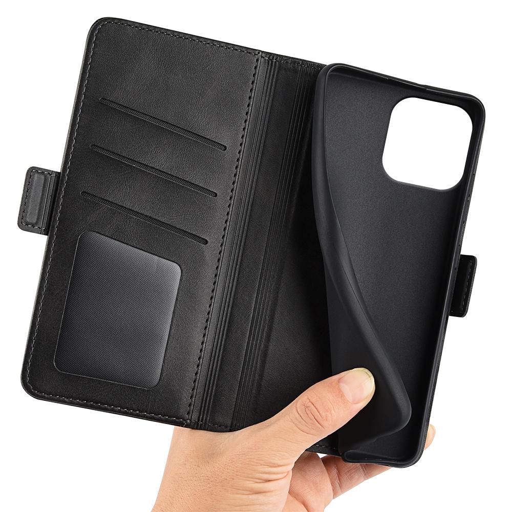 For iPhone 16 Pro Case Leather Wallet Folio Flip Protective Phone Cover