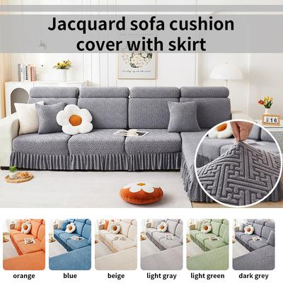 1 Pc Sofa Cushion Cover With Skirt Removable Washable Slipcover Stretch Sofa Couch Cover