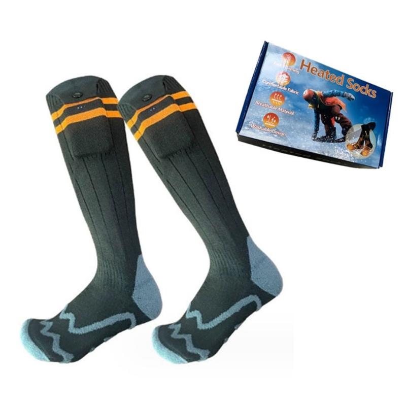 Waschbare Winterwarme Socke zum Skifahren Beheizte Socke für Männer & Frauen Wiederaufladbare Batterie Thermosocke bei kaltem Wetter