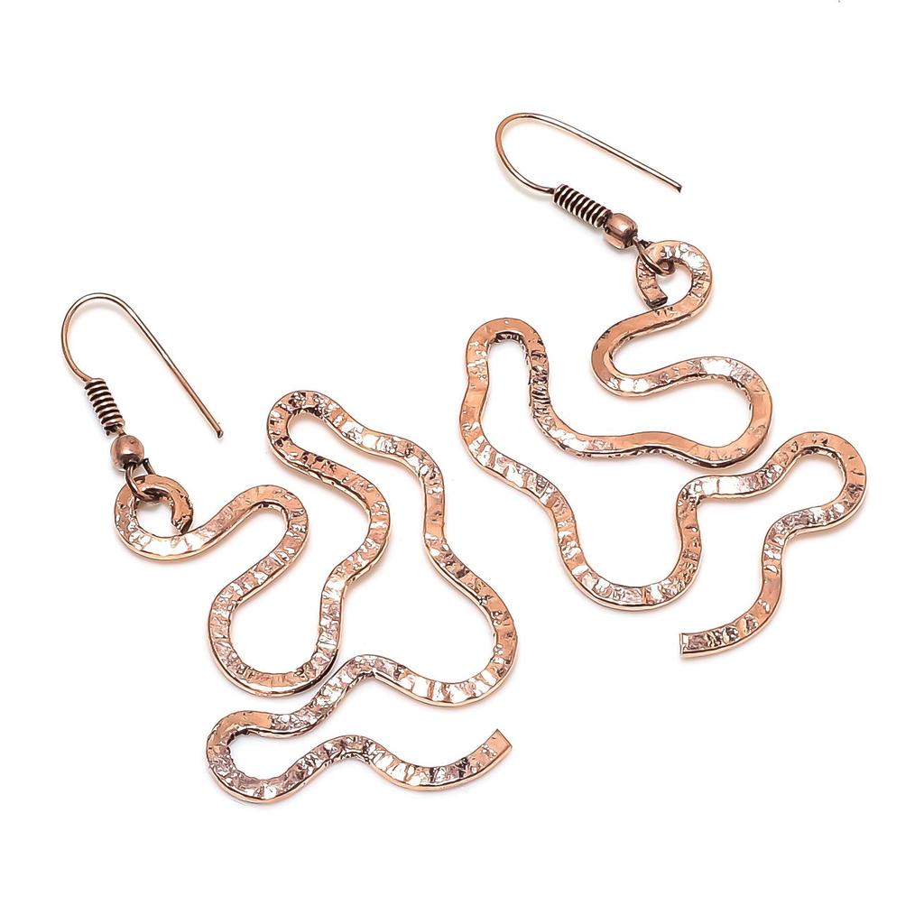 Designer Copper Earrings, Handmade Gemstone Earrings Jewelry, Gifts For Wife Brand New Earrings