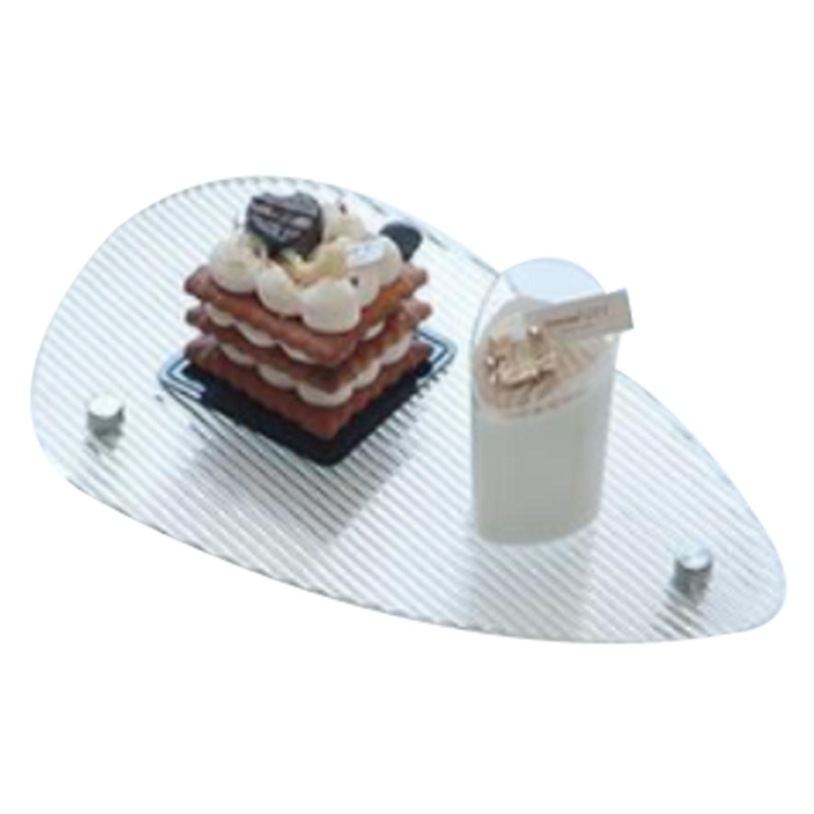 

Прозрачный поднос для туалетного столика, прозрачный акриловый, простой, современный стиль, широко используемый поднос для журнального столика для семьи O Shell Shape 27.5x17.5x4.5cm