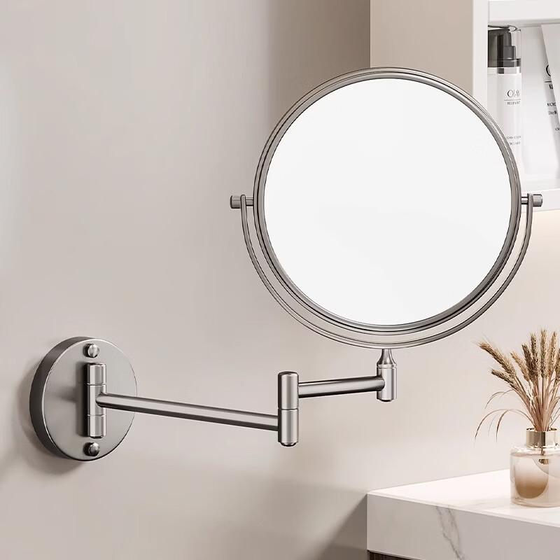 Retractable Wall-Mounted Magnifying Makeup Mirror 8 inch 3X Magnification