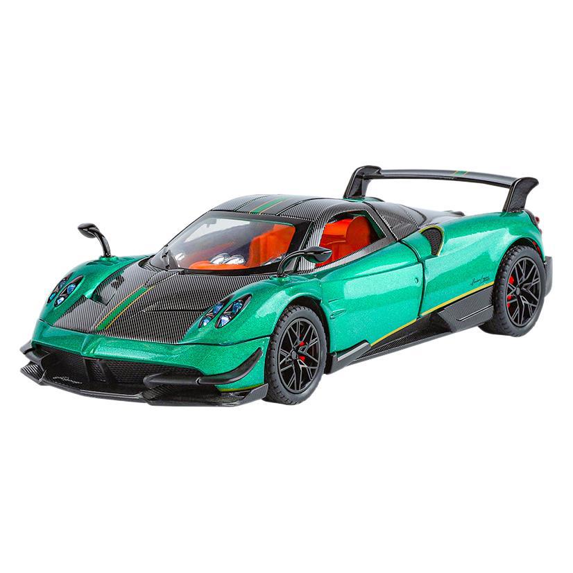 1/24 Pagani Huayra BC Alloy Sports Model Diecast Metal Racing Car Vehicles Model Simulation Sound Light Collection Kids Toy Gift