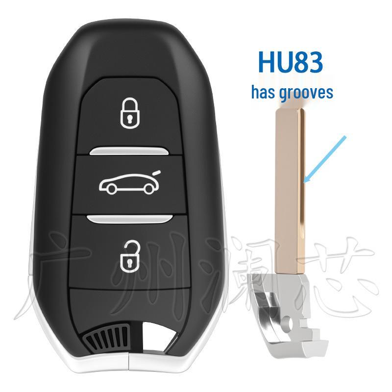 Funda de Llave Inteligente de 3 Botones para Peugeot Citroen DS5 DS6 C4L - HU83/VA2