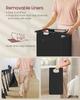VASAGLE Laundry Basket, 2-Compartment Laundry Hamper, Pull-Out and Removable Laundry Bags, Laundry Sorter, Shelf, Metal Frame, 2 x 46L