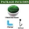 Golf Metallklubbrengörare Rostborttagare Golf Järn Poleringskit Wedgar Putters Borstrengörare Svamp Golftillbehör Golfklubbvårdsset