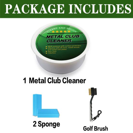 Golf Metallklubbrengörare Rostborttagare Golf Järn Poleringskit Wedgar Putters Borstrengörare Svamp Golftillbehör Golfklubbvårdsset