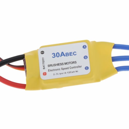 Perfeclan DC 12V 30A Brushless ESC PWM Electric Speed ??Controller for RC Model Airplanes, Motor Parts, Accessories, Repair Replacement Parts