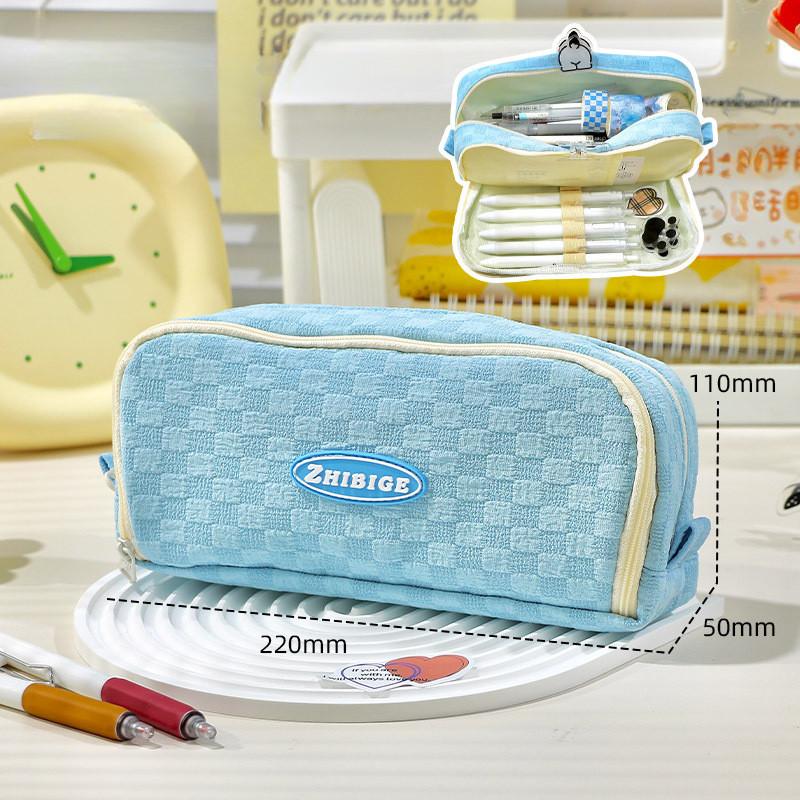 3-compartment Design Large Capcity Pencil Case, Pencil Pouch, Pencil Bag, Pen Case, Pen Pouch, Pen Bag, Pencil Pouches, Pencil Bags, Green Pencil Case