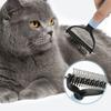 Pet Double-sided Brush Grooming Dematting Deshedding Stainless Steel Blade for Matted Long Cat Dog Hair Removal Comb