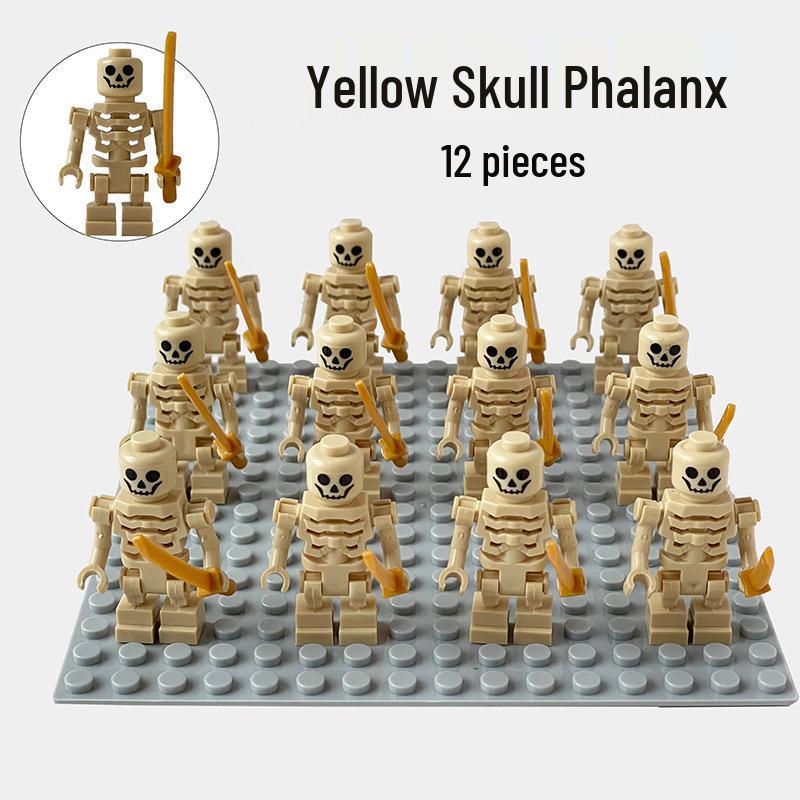 Ninja Skull Skeleton Soldier Building Blocks with Weapons