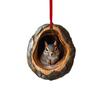 Forest Animal Christmas Ornament 2D Acrylic Owl Raccoon Koala Squirrel Xmas Tree Hanging Decoration for Tree Home Party Decor