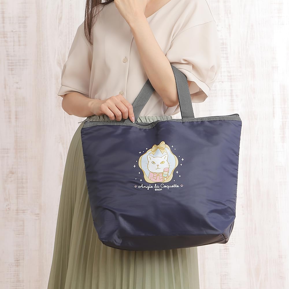 La Angie La Coquette Beautiful Angie Insulated Hot Cold Tote Cute Cat [Angie Coquette] & Bag, Navy, Character, Women's,
