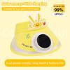 Cute Rabbit Kids Cooling Sun Visor Hat Solar Powered Fan UPF50 UV Protection for Beach Trip