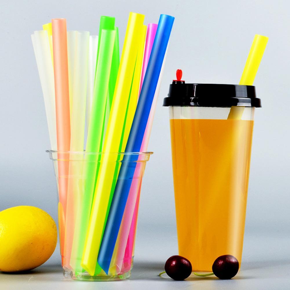 Big Milkshake Straws Party Wedding Bar Home Large Color Black Milk Tea Straws White Drinking Straws Bubble Tea Straw