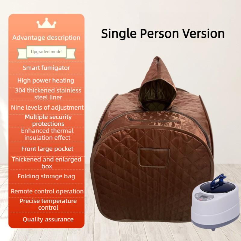 Boîte de sudation à la vapeur pour la maison, cabine de sauna pliable, sauna à vapeur pour tout le corps, machine de fumigation pour transpirer, kit de sauna à vapeur